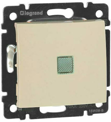 Legrand Valena 26 Recessed Electrical Lighting Wall Switch no Frame Basic Aller Retour Illuminated Ivory