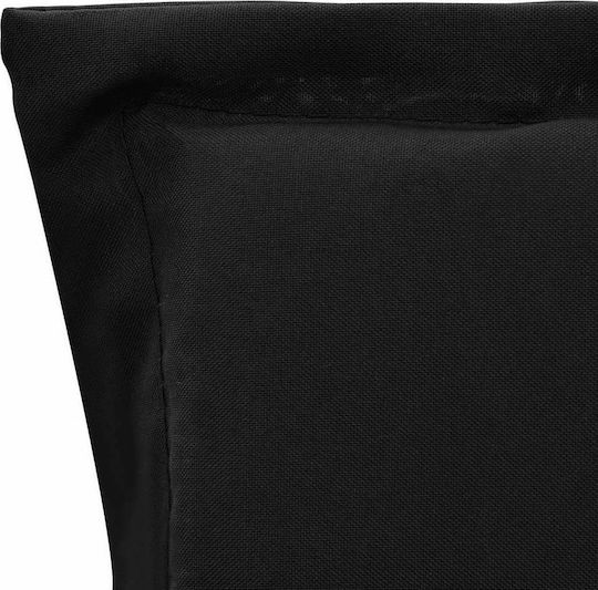 vidaXL Garden Chair Cushions with Backrest Black 4 Pieces 120x50cm