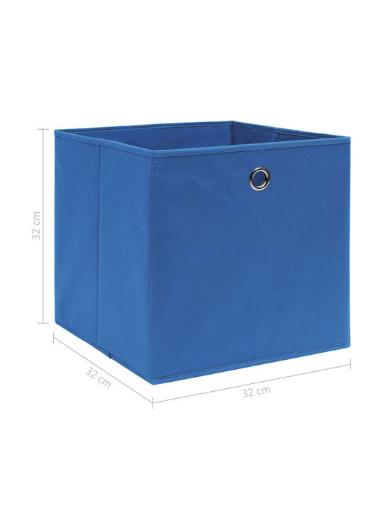 vidaXL Fabric Storage box Blue 32x32x32cm 10pcs