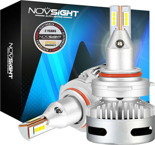 NovSight Lamps Car HIR2-9012 LED 6500K Cold White 12-24V 90W 2pcs