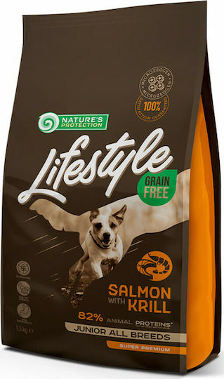 Nature's Protection Lifestyle Salmon Junior 10kg Dry Food Grain-Free for Puppies with Salmon
