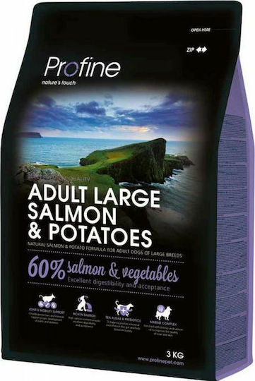 Profine Adult Large 15kg Dry Food with Few Grains for Adult Large Breed Dogs with Salmon