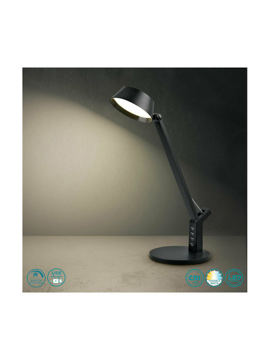 Trio Lighting Ava LED Lumină de Birou cu Braț Articulat în Culoarea Negru