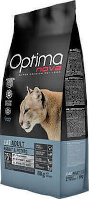 Optimanova Cat Adult Dry Food for Adult Cats with Rabbit / Potatoes 2kg