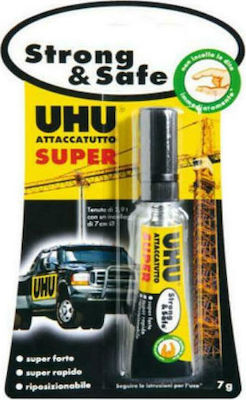 UHU Kleber Gel Sofort Super Strong & Safe Universal-Klebstoff 7ml