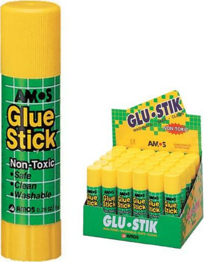 Amos Κόλλα Stick Stick για Χαρτί 22gr Χωρίς Διαλύτες