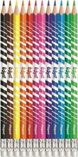 Maped Color'Peps Oops Colored Pencil Set With Eraser Multicolored Package of 1 packages