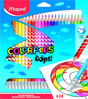 Maped Color'Peps Oops Pencils Set με Γόμα 24pcs