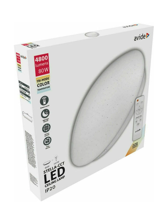 Avide ACLOCCT-80W-R-ST Plafonieră 48.5buc LED cu Telecomandă