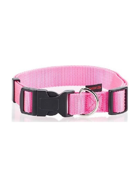 Pet Interest Plain Line Dog Collar Fluo Pink Medium 20mm x 32 - 50cm 3104-M