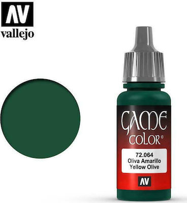 Acrylicos Vallejo Game Model Making Paint Yellow Olive 17ml 72.064