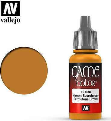 Acrylicos Vallejo Game Model Making Paint Scrofulous Brown 17ml 72.038