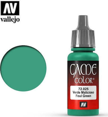 Acrylicos Vallejo Game Model Making Paint Foul Green 17ml 72.025