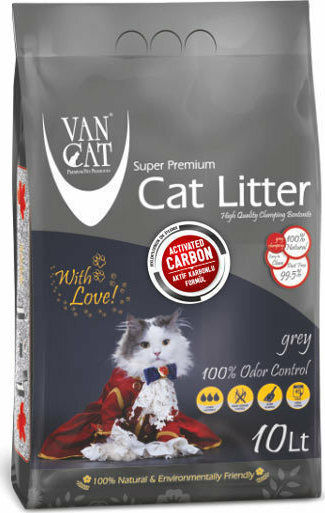 Van Cat Super Premium Бентонитен котешки пясък Финозърнест 9кг / 10лт