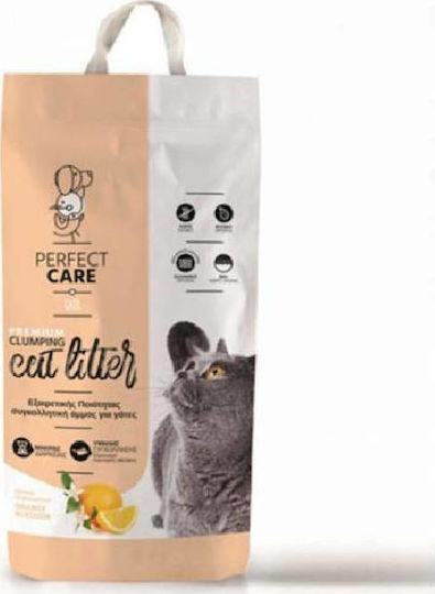 Perfect Care Premium Clumping Bentonite Cat Litter with Scent Orange 5kg