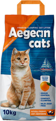 Aegean Clumping Odour Control Cat Litter Orange 10kg 034734