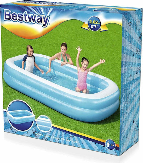Bestway Πισίνα Φουσκωτή 262x175x51εκ. Μπλε