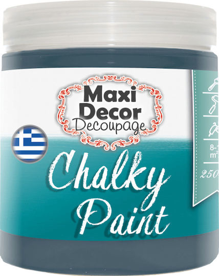 Maxi Decor Chalky Paint Colour Chalk 524 Γκριζομπλέ Σκούρο 100ml