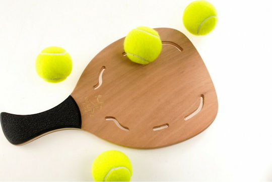 My Morseto Beach Racket Beige 380gr with Bent Black Handle SILVER N14B