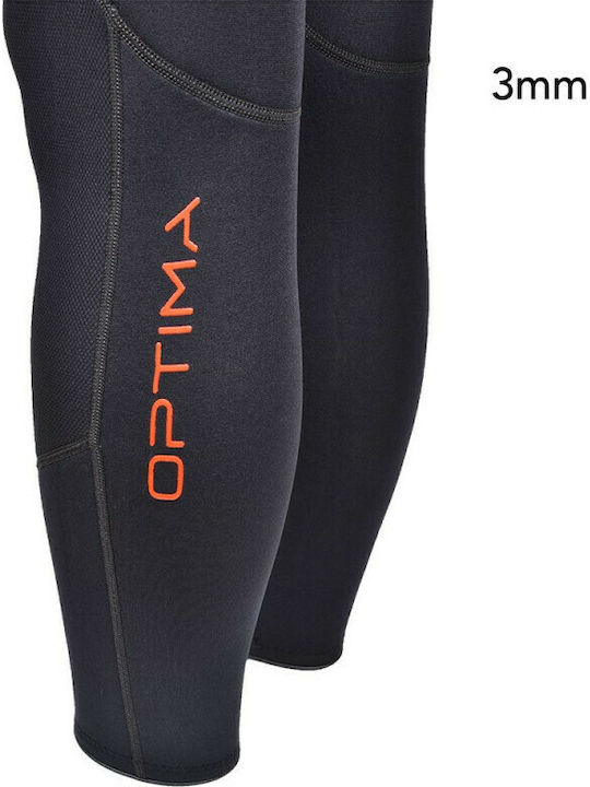 Beuchat Optima Wetsuit Diving Double Layer with Zip Black 3mm