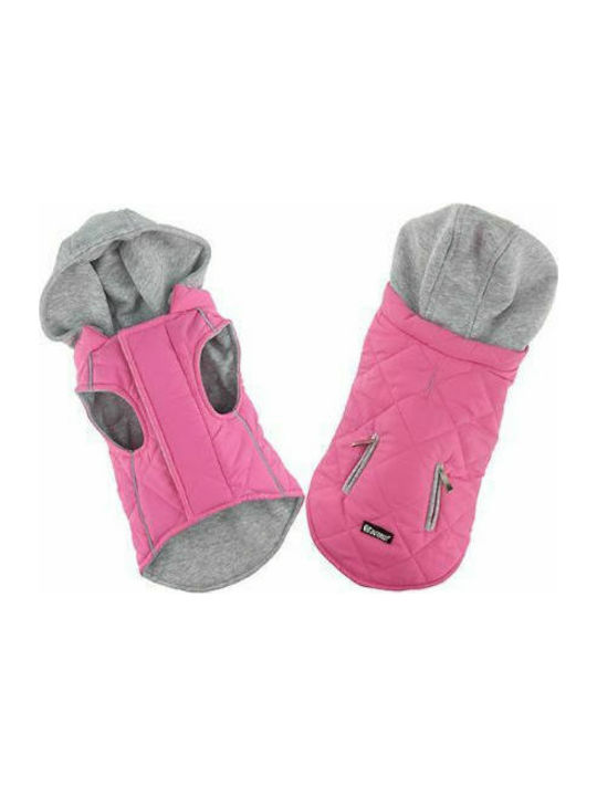 Pet Interest Sportive Hundemantel Wasserdicht Kapuzen Rosa mit Rückenlänge 37 cm. 5202-L A62-5202-L