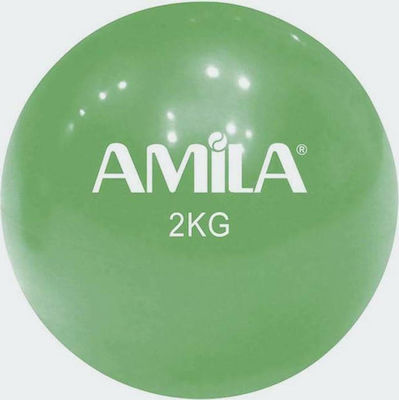 Amila Μπάλα Ενδυνάμωσης Χεριού 13cm, 2kg σε Πράσινο Χρώμα