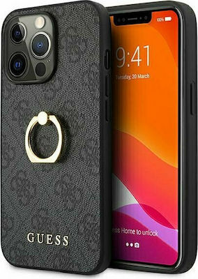 Guess 4G Ring Plastic Back Cover Gray (iPhone 13 Pro)