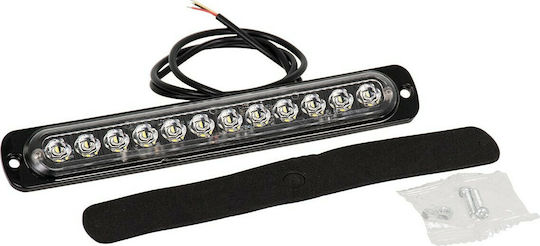 GloboStar PRO Series Μπάρα 10 Προγραμμάτων Φωτισμού Strobe SMD 3030 Ψυχρό Λευκό 6000K LED 10-30V - Λευκό
