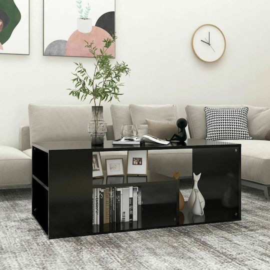 Rechteckig Couchtisch Holz Black B100xT50xH40cm