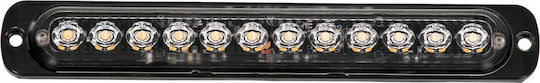 GloboStar Pro Series Waterproof Car Lightbar 10 Program Strobe Lighting Bar SMD 3030 LED 67cm - Orange