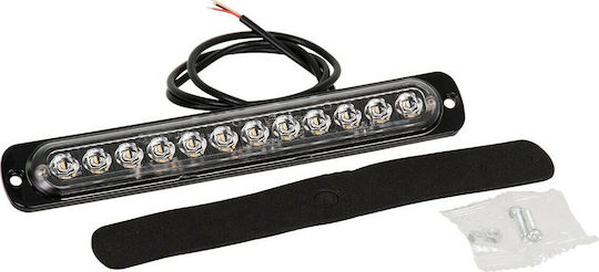 GloboStar Pro Series Waterproof Car Lightbar 10 Program Strobe Lighting Bar SMD 3030 LED 67cm - Orange
