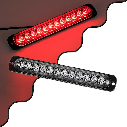 GloboStar Car Signaling Bar LED 12 / 24V Waterproof with Red Lighting