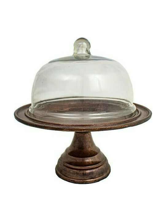 Karni Cake Stand Brown 40x40x38cm