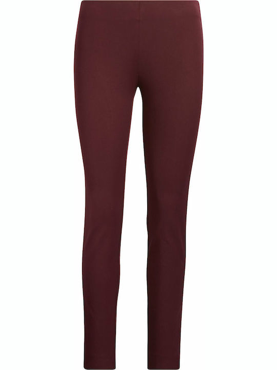 Women's Fabric Capri Trousers Skinny Fit Blue