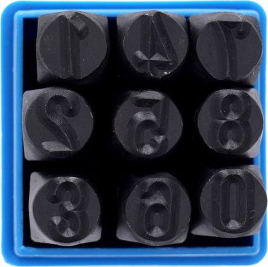 Kraft & Dele Set Numere de Lovire 8mm KD11204 Litere ciocănite Seturi de unelte de mână 9buc