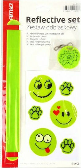 AMiO Bicycle Reflector Reflective PVC Stickers Set 8pcs