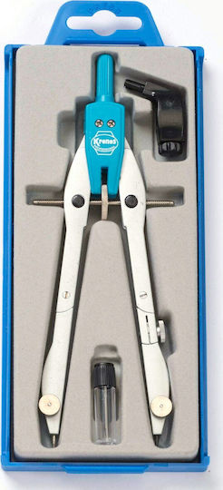 Kronos Marking Compass with Needle Pencil Washer in Silver Case Various Colours