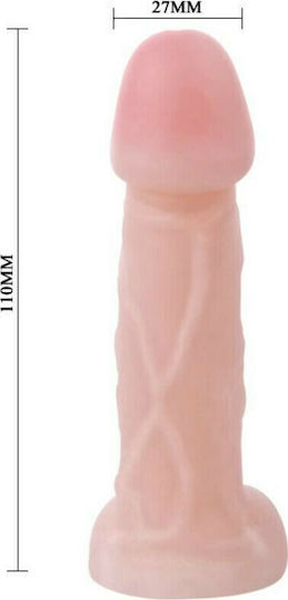 Baile Slick Pleasure Realistic Dildo Реалистично дилдо с тестиси Телесен 11см