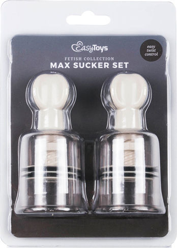 Easytoys Nipple & Clit Suckers Medium Clear 2pcs