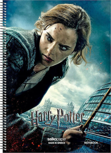 Salko Paper Spiral Ruled Notebook B5 120 Paper Sheets 4 Subjects Harry Poter (Various Designs or Colours)