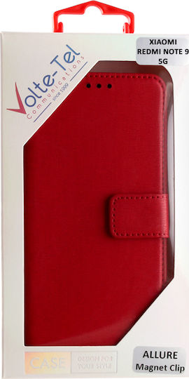 Volte-Tel Allure Magnet 5G Wallet Δερματίνης Κόκκινο (Redmi Note 9)
