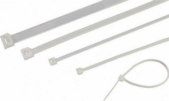 SAS Cable Ties Plastic 100mmx2.5mm In White Colour 100pcs AK-KO-003