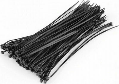 GeHock Pack of 100pcs Black Plastic Cable Ties 160x2.5mm 60-125160