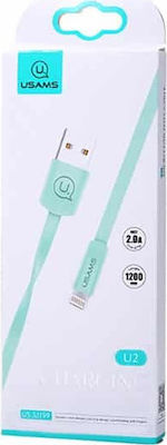 Usams Flat USB to Lightning Cable Πράσινο 1.2m (SJ199IP03)