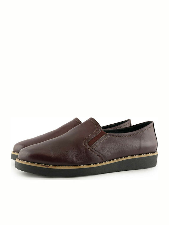 Women's Slip-On Leather Burgundy
