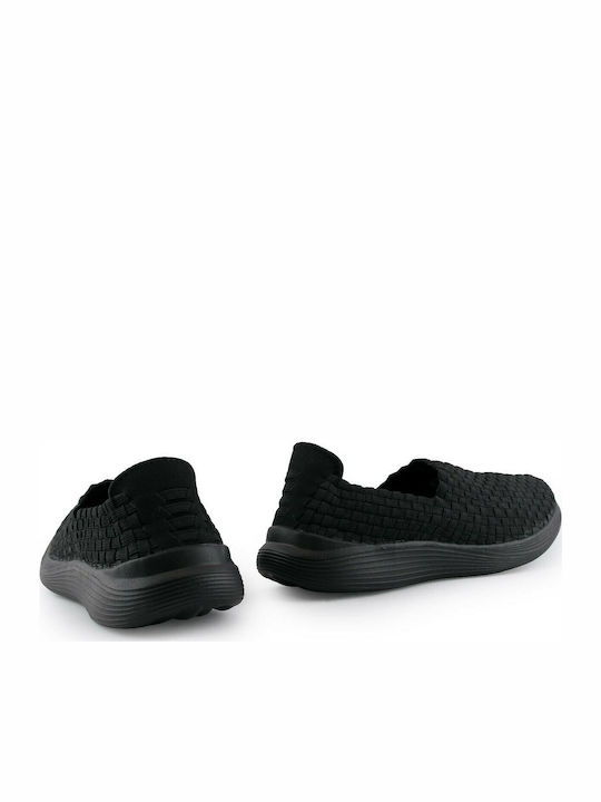 Love4shoes 1288-0163 Γυναικεία Slip-On Μαύρα