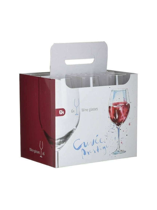 Click Set of Glasses for White and Red Wine made of Glass Stemmed 410ml 6pcs