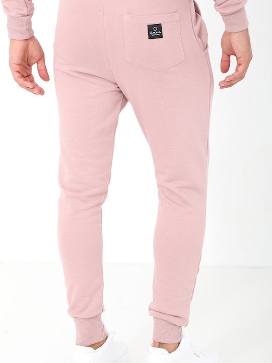 Attitude Men's Sweatpants with Rubber Pink