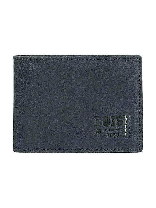 Lois Men's Leather Wallet with RFID Blue