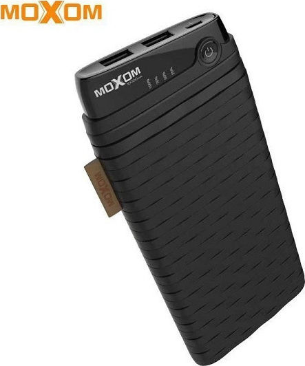 Moxom MCK-011 Power Bank 10000mAh με 2 Θύρες USB-A Μαύρο